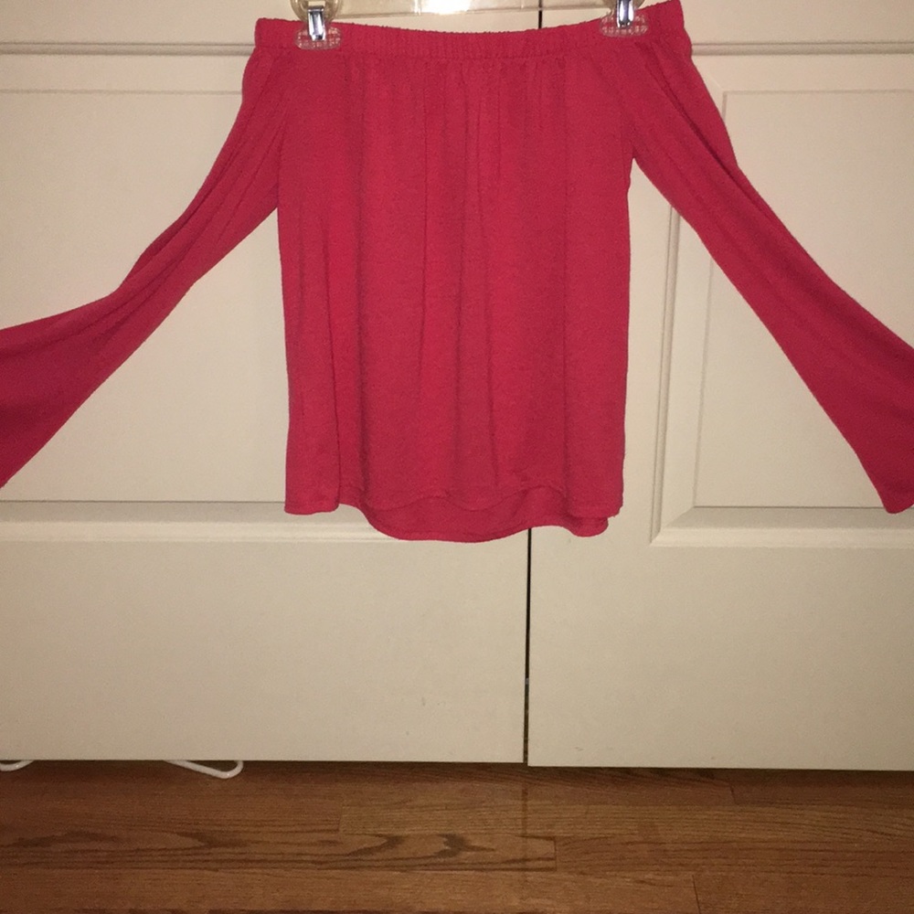 Pink off the shoulder top